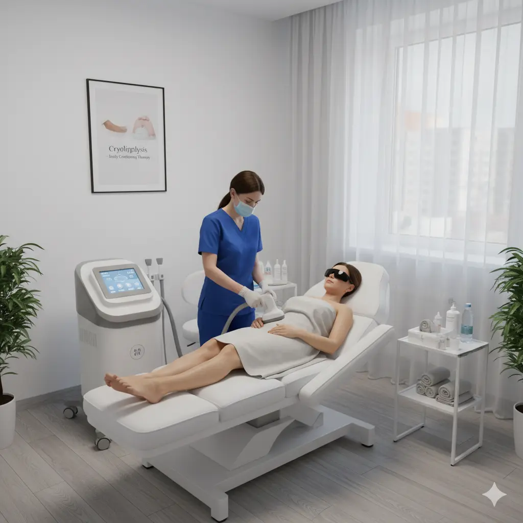 Tratamiento de lipólisis no invasiva para eliminar grasa localizada sin cirugía en clínica médica